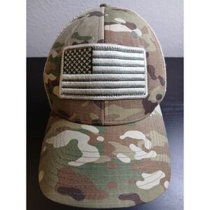 DeWalt Multicam Camo Trucker Hat American Flag Patch Guaranteed Tough Snapback